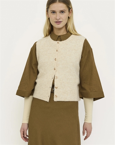 Soft Rebels - SRAlliy Strik Vest - Wood Ash Melange